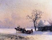 Ivan Aivazovsky Winter Scene in Little Russia oil on canvas